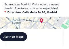 Missatge RCS amb ubicació compartida i enllaç directe a Google Maps o Apple Maps