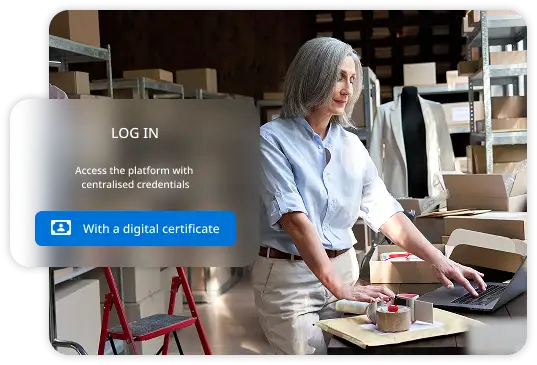 Secure Digital Certificate Access for B2B Portals