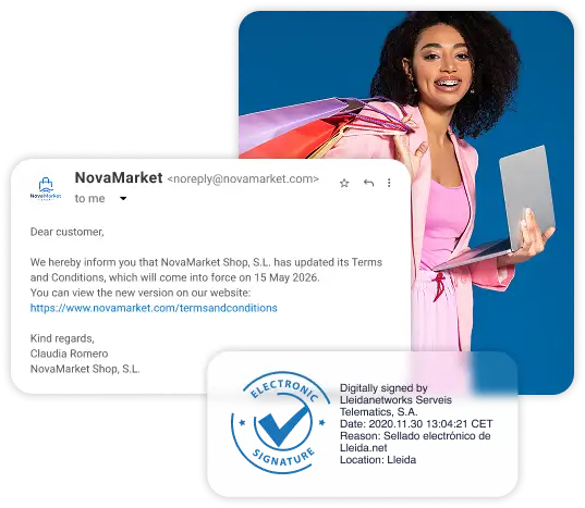 Registered Email with full proof of delivery, tracking, content, and attachments